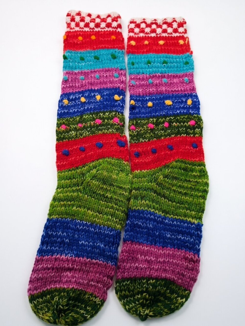 Handmade Thermal Socks from Cusco, Andean Fabric, Multicolor, Winter